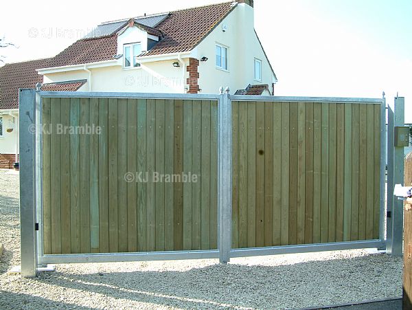 Soft Wooden, Steel Framed Gates